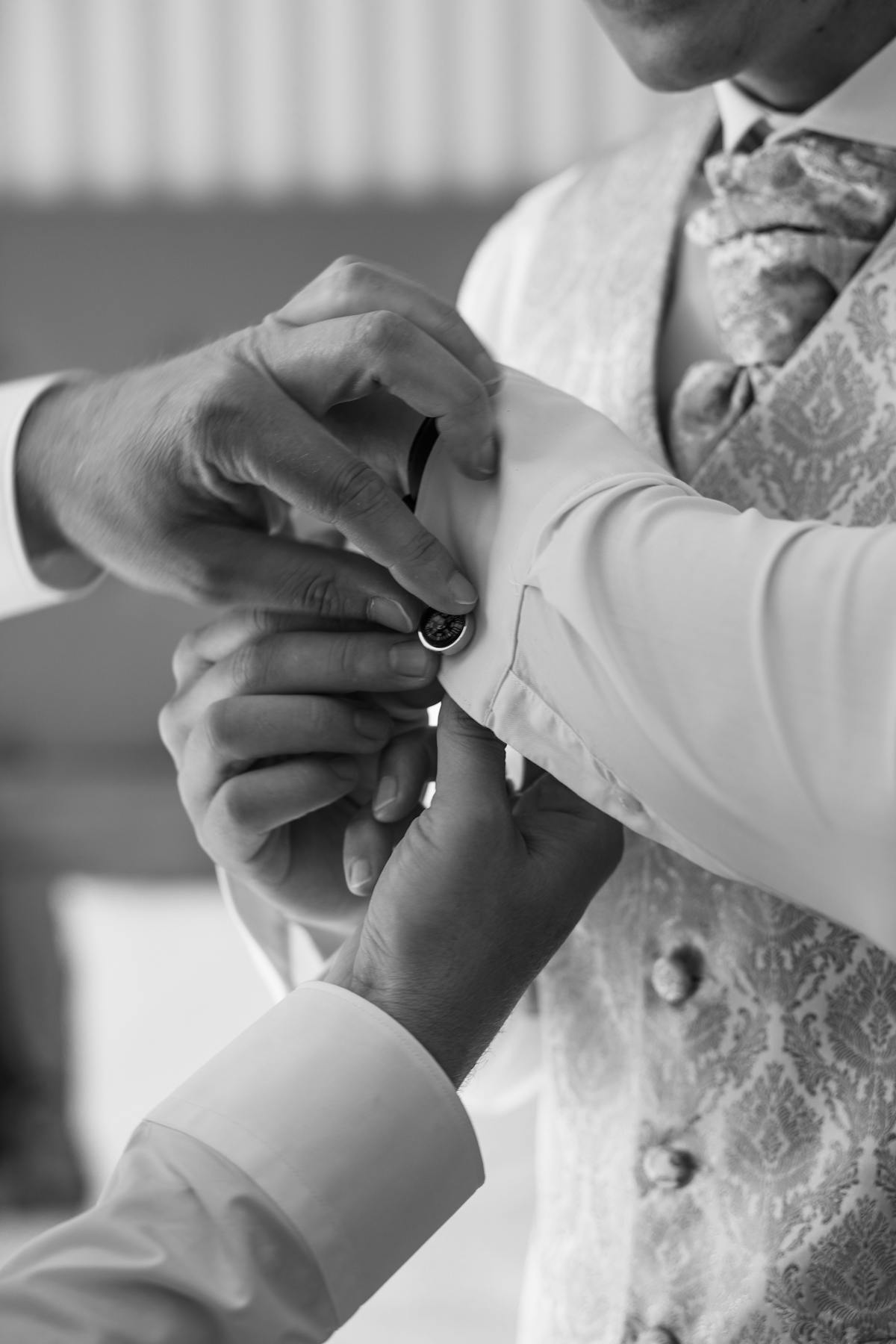 Groom in a bespoke Fino wedding suit